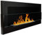 Bio Ethanol Fire BioFire Fireplace Modern 900 x 400 Black with Glass Wall - Mounted Alcohol Fireplace