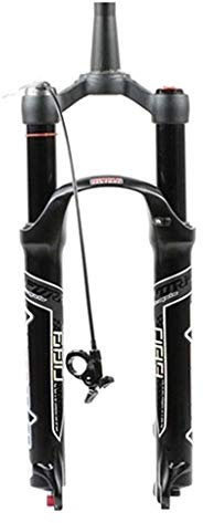 LSRRYD MTB Fahrradgabel 26 27.5 29 Zoll Luftstoßdämpfer Fahrrad-Federgabel Remote Lockout Federweg 120mm QR 9mm (Color : Black Conical Tube, Size : 27.5inch)