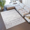 TAPISO Sky Teppich Kurzflor Modern Grau Creme Ornament Floral Design Meliert Vintage Wohnzimmer Schlafzimmer 3D Optik ÖKOTEX 180 x 250 cm