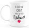 quotedazur - Mug Cadeau Boss Patronne - Je Suis Une Chef Avec Option Râleuse - Tasse Cadeau Chef Femme - Blanc/Céramique