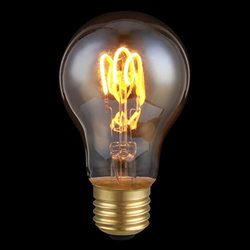 proventa LED-Filament-Birne dimmbar E27 2,5 Watt Einzelwendel 1.800 K extra-warmweiß 136lm A60 LED-Leuchtmittel Vintage Retro