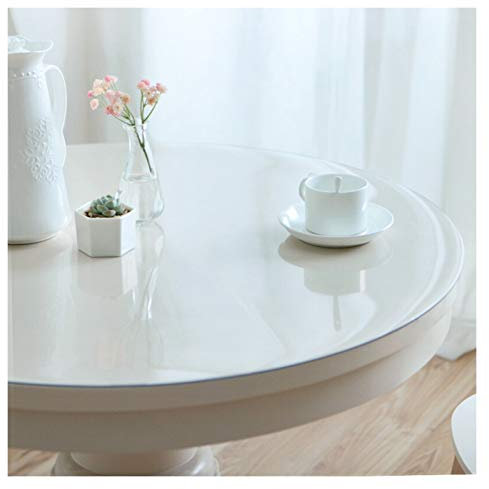 LSSB Tondo PVC Tovaglia di Plastica, Sottopiatto Protezione Pavimento Impermeabile Copri Proteggi Tavolo per Casa Ingresso Night Stand Cucina Camera da Letto, 3 Dimensioni