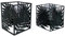 TrendLine Windlicht Teelichthalter Metall Palme Schwarz Kerzenhalter 12x12x14cm