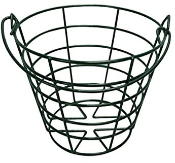MLSJM Metall-Golfballkorb, Golfball-Kugel-Metall-Range-Korb Golfball-Container mit Griff, Golfball-Eimer hält bis zu 50 Golfbälle