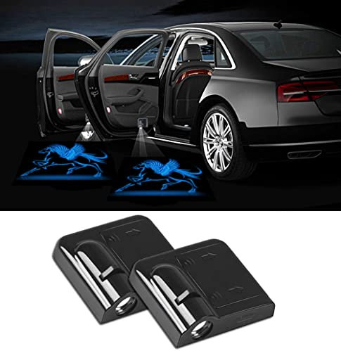 NewL 2 Pcs Led Car Door Welcome Light for Blue Horse Logo Symbol Projector Lights Ghost Shadow Light