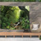 Ulticool – Regenwald Natur Öko Pflanzen Wasserfall - Wandteppich Poster - 200x150 cm - Gartenposter - Wandteppich groß – Dekoration Zubehörteil für Garten und Wohnzimmer