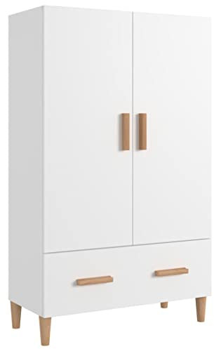 vidaXL Highboard Kommode Sideboard Flurschrank Schrank Beistellschrank Lagerschrank Standschrank Flurkommode Weiß 70x31x115 cm Holzwerkstoff