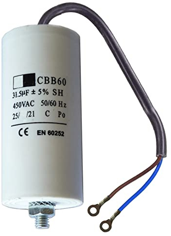 31.5uF Place4parts CBB60 Universal Wired Start and Run Capacitor for Motor, Generator Compressor, Air Pump, Water Pump, Air Conditioning, Jet Washer 50/60Hz 450v