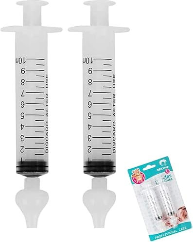EHOTER 2 Stück Baby Nasendusche Wiederverwendbare Nasenreiniger Nasen Reinigungssystem 10ml Nasenspülung Kinder Tragbares Nasenreinigungs Nasenwaschreiniger Sicherer und Komfortabel
