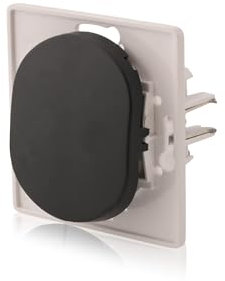 Nobilis Lichtschalter Wechsel-Schalter Ein-Aus-Schalter, ABS, 10AX 250V, Soft Schwarz, Installations Ø60 mm