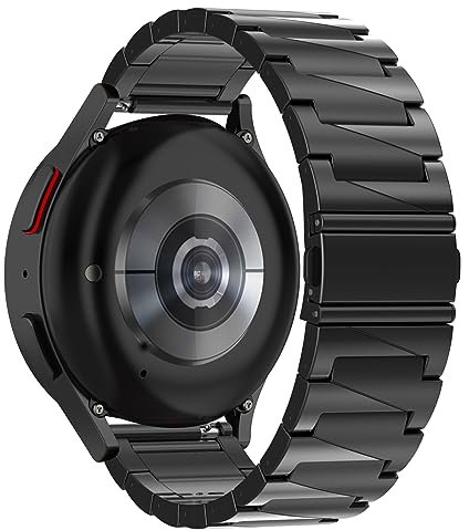 BIRDTOBR Bracelet en Métal pour Galaxy Watch6/ 7/5/ 4 40mm 44mm, 20mm Double Boucle Acier Inoxydable Montre Band pour Galaxy Watch6 Classic 43mm 47mm, Galaxy Watch 3 41mm, Galaxy Watch Active 2