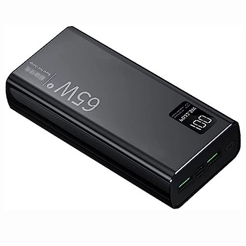 Móvil Portátil Batería Externa Cargador Portátil De 65W 50000Mah Power Bank, PD 20W QC3.0 Power Bank De Carga Rápida Batería Externa con Pantalla LED, Cargador De Energía De Emergencia para