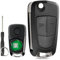 Clé télécommande 3 boutons 433 MHz PCF7941 pour Opel Astra H Zafira B Valeo systèmes avec tournevis porte-clés (③ 2 boutons 4746chip)