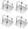 4er Set Serviettenhalter aus Edelstahl | 4-Stück Serviettenhalter mit Gewicht | 13,4 x12 x 13,4cm Serviettenständer mit Beschwerer | Serviettenspender - Serviettenbox | massiver Tischserviettenhalter