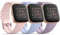 Mugust Bracelet de rechange pour Fitbit Versa Femme Homme en silicone coloré 3 paquets de bracelets de rechange pour Fitbit Versa 2/Versa Lite/Versa SE(S,rose/bleu/violet2)