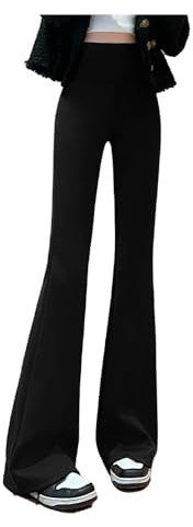 KBRPEY Yogahose Damen Micro Flared Leggings Damen Flare Legging Bootcut Hohe Taille Sporthose Slim Fit Bootcut Jogginghose Fitnesshose