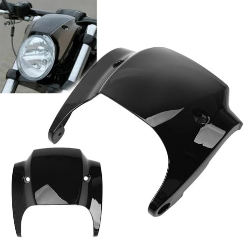 [Auto and Motorcycle Parts] Motorrad glänzend schwarz Kurze Frontmaske Scheinwerfer Verkleidungsabdeckung for Harley for V-Rod for Night Rod Muscle 2002-2017 (Color : 2002-2011 Model)
