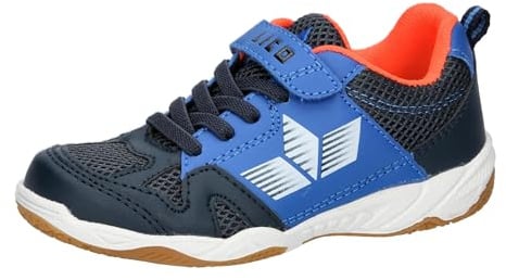 Lico Jungen Hallenschuh Sportschuh Sport VS, Marine/blau/orange, 27 EU