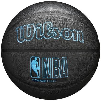 Wilson NBA Forge Plus Indoor/Outdoor Basketball, 7, Fusain