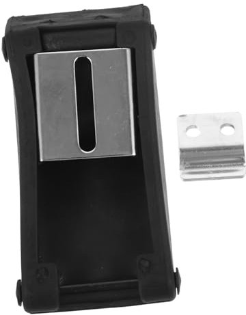 Gatuida 2 Pz fibbia in gomma baule clip di fissaggio Cassa di stoccaggio spacesaver serrature dell'armadio chiusura della porta di carico Acciaio inossidabile Black