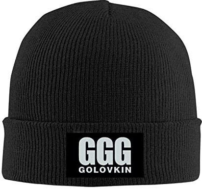 Gennady Golovkin Mütze mit GGG-Logo, verstellbar, warm, Schwarz, Schwarz , Einheitsgröße