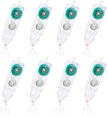 Huakaile 8 Pack 0.23 x 16 Ft Double Sided Tape Roller Refills, Glue Tape Roller Refills, Adhesive Tape Runner Refills for Scrapbooking Journaling School Office Supplies