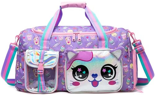 HTgroce Bolsa de Viaje Bolsa Deporte Niña Plegable Bolsa Piscina de Futbol Gym con Compartimento Zapatos