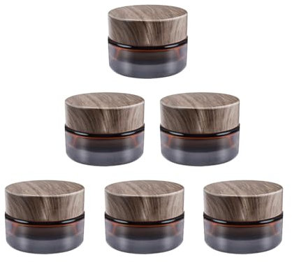 0XBIT Pot Creme Vide 20 ml, 6 Pièces Contenant Cosmetique Vide, Pot à Pommade, Pot Verre Réutilisable, Pot Voyage Cosmetique, pour Stockage Huiles Essentielles, Lotions, Pommades et Crèmes