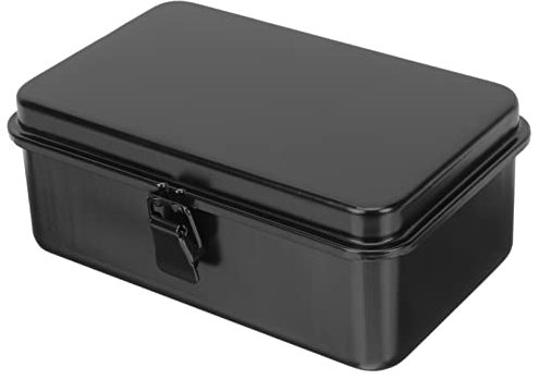 Gadpiparty Small Iron Tool Box Portable Tool Storage Organizer with Buckle for Home Garage and Workshop for Car and Craft Supplies