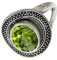 SILVERTROVE Peridot Edelstein 925 Sterling silber Band Ring Herren und Damen Schmuck CRG1085AJ13_(59 (18.8))