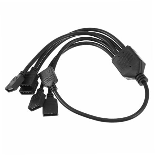 CIYODO RGB Splitter Verlängerungskabel 12v 4-polig 1 Bis 5 Led Streifen Anschluss Argb Computerzubehör Splitterkabel Für RGB Lüfter Flexibles Led Verbindungskabel Für