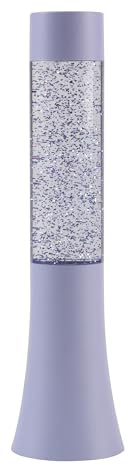 I-TOTAL - Lavalampe LED, klein, Glitzer-Effekt, Farbwechsel, Lavalampe bunt (Pastellviolett) - 33,5 cm