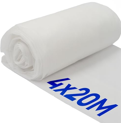 Harbour Housewares 30gsm Plant Fleece Frost Protection - 4M x 20M (4 Rolls) - White - Horticultural Winter Wrap Cover Protector Netting Blanket for Outdoor Garden Plants, Trees, Grass