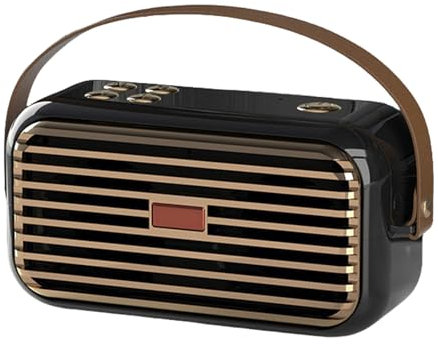 BommFu Wireless Retro Speaker, Portable Speaker for Camping, Compact Music Device with Bass for Home, Travel, Sports