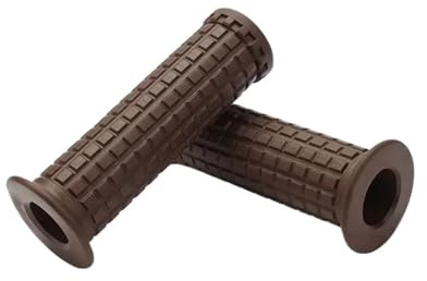 SHENGG 1 '' 25mm Gummi Lenkergriffe Gel Motorrad Retro Handgriffe Custom Dirt Bike Scooter Offroad Chopper 22mm(Dark brown (25 28mm))