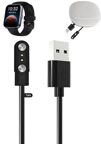 toergy Ladekabel für Tensky ID208 Plus Smartwatch, USB-Ladekabel, magnetische Befestigung, schnelles Aufladen, leicht, langlebig, tragbare Reise-Silikon-Aufbewahrungstasche