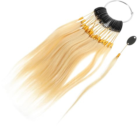 Sewroro Lot de 30 Échantillons de Cheveux Véritables pour Test de Coloration Professionnelle, Mèches Faciles à Transporter pour Salon de Coiffure ou Formation Capillaire