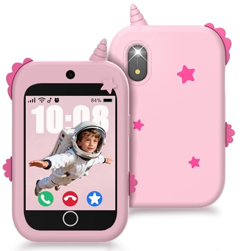 4G Telephone Enfant avec GPS Appel Vidéo Caméra Podomètre Chat Vocal | Telephone Portable pour Enfants Fille Garçon Mode école Réveil, Smartphone Enfant Jouets Cadeaux de Noël et D'anniversaire