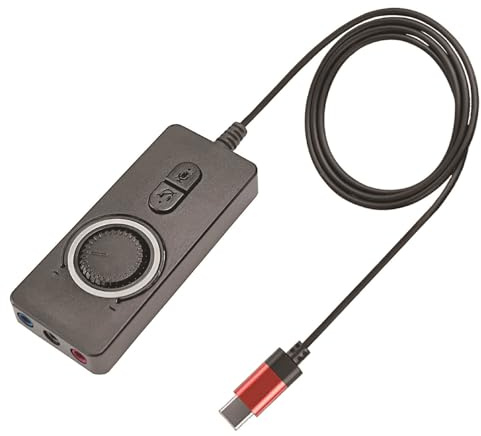 JAMNGHB Cuffie Mic Scheda audio esterna di facile installazione ideale per viaggi e giochi Costruzione audio migliorata Adattatore microfono