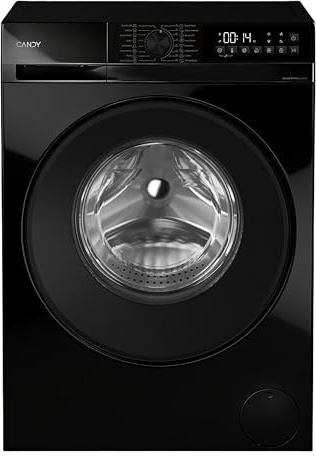 Candy Quick Pro Washing Machine, 10kg, Black, A-30%, 1400 RPM | Soft Drum, Mix-Power System, Anti-Bacterial Treatment, Quick Wash, GD 410B9B-80