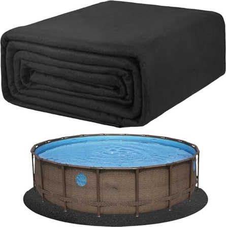 Genérico Tapiz De Suelo para Piscina - Antipinchazos Precortado | Protector Fondo De Piscina para Exterior Jardín Patio Enterrada | Resort Villa Hotel Desmontable