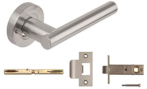 Sultan Lever On Round Rose & Push Button Privacy Latch - SCP