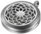 JewelryWe Damen Halskette, Edelstahl Hohle Kamelie Blumen Aromatherapie Ätherische Öle Diffusor öffenbar Floating Medaillon Locket Anhänger mit 6 Bunt Filzkreisen und 45cm Kette, Silber