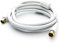 Premium X 2,5m Basic-LINE TV Antennenkabel IEC-Anschlusskabel Koaxial-Kabel mit Mantelstromfilter HDTV 4K - Weiß