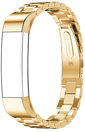 AISPORTS Kompatibel mit Fitbit Alta Armband für Damen und Herren, Fitbit Alta Strap Edelstahl Metallarmband Massives Verstellbares Sportarmband Ersatzband für Fitbit Alta/Alta HR Fitness Tracker