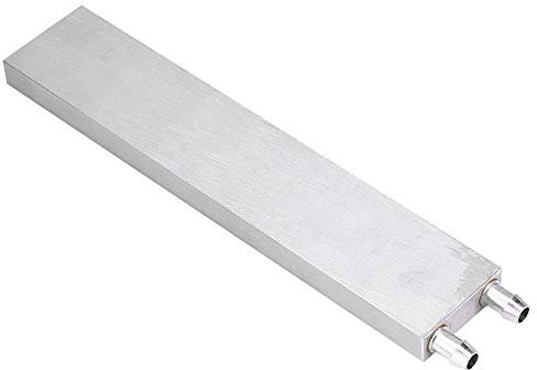 Garsent Wasserkühlblock, Aluminium-CPU-Kühler, Wasserkühlblock, Flüssigkeits-Wasserkühler, Kühlkörper-System für PC, Laptop, 40 x 200 x 12 mm