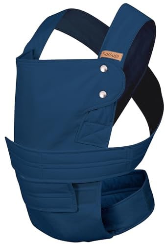 marsupi Babytrage - Neugeborene von der Geburt bis zu 15 kg - Baby Erstaustattung - Klett-Verschluss - Leicht und Kompakt ,Ocean XL