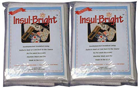 The Warm Company Insul-Bright Polyester Lining, 36 x 45 in, 2-Pack