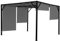 Pergola Baia, Garten Pavillon Terrassenüberdachung, stabiles 6cm-Stahl-Gestell + Schiebedach grau - 3x3m
