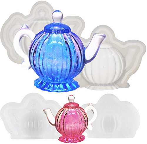 musykrafties Assorted Tea Pot UV Resin Epoxy Silicone Mould Jewellery Casting 2 Trays Set
